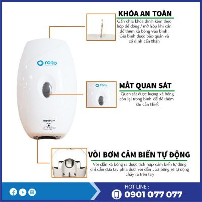 Đặc điểm của bình đựng xà bông rt811-thegioigiayvn.com