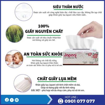 Ưu điểm của khăn giấy lụa hộp JPS180-thegioigiayvn.com