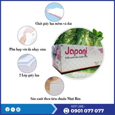 Đặc điểm của khăn giấy lụa hộp JPS180-thegioigiayvn.com