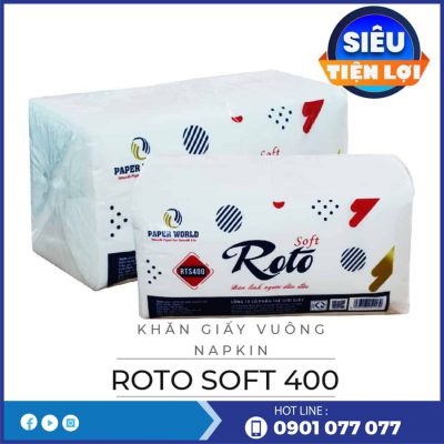 Cung cấp khăn giấy vuông napkin rts400-thegioigiayvn.com
