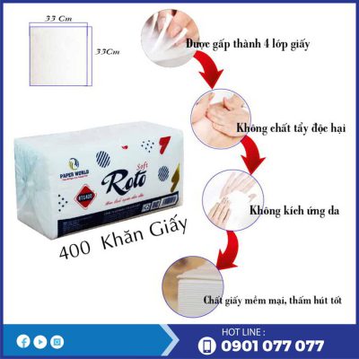 Ưu điểm của khăn giấy napkin vuông RTS400-thegioigiayvn.com