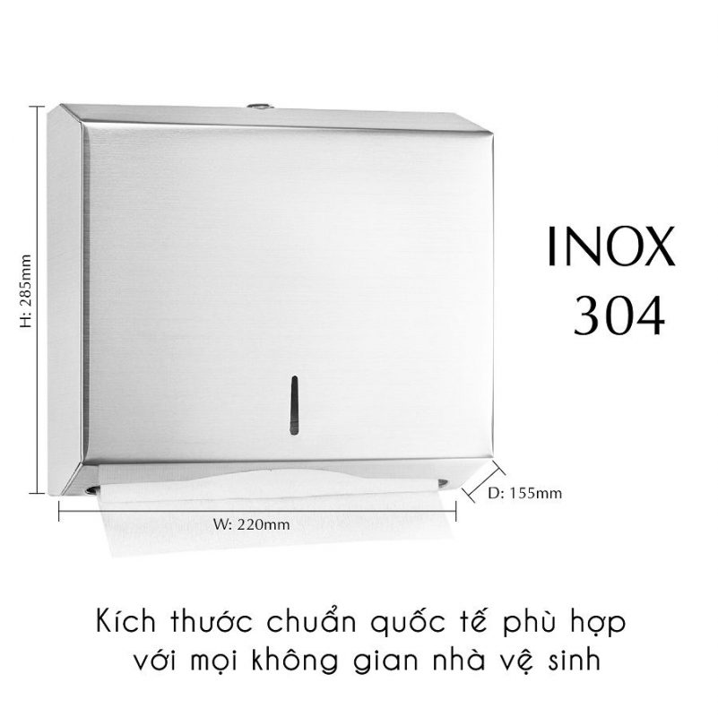 Kích thước hộp đựng giấy lau tay inox RT1220I-thegioigiayvn.com