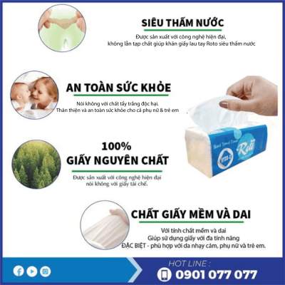 Ưu điểm của khăn giấy lau tay rt20-2