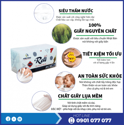 Ưu điểm của khăn giấy vuông napkin RTS400-thegioigiayvn.com