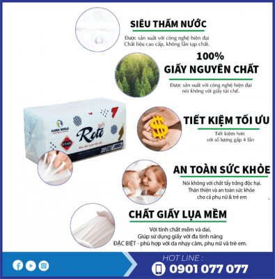 Ưu điểm của khăn giấy vuông napkin RTS400-thegioigiayvn.com