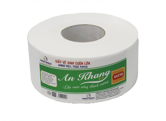 Giấy vệ sinh cuộn lớn An Khang Soft700 Giấy vệ sinh cuộn lớn An Khang Soft700