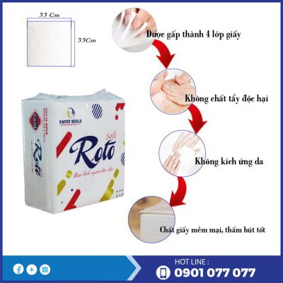 Đặc điểm khăn giấy ăn napkin rts100-thegioigiayvn.com