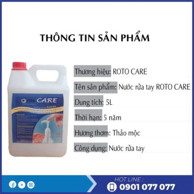 Thông số xà bông rửa tay roto care500