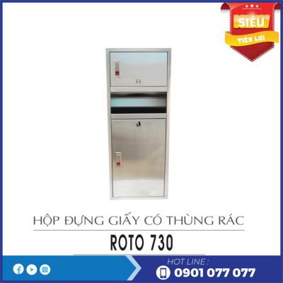 Cung cấp hộp đựng giấy lau tay có thùng rác roto730-thegioigiayvn.com