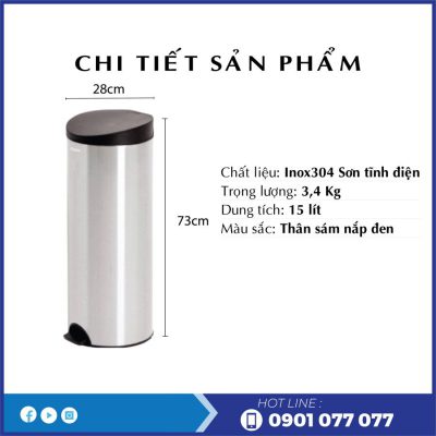 Chi tiết sản phẩm thùng rác rdtl9019-thegioigiayvn.com
