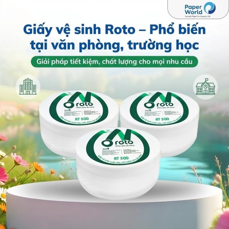 Mua giấy vệ sinh cuộn lớn Roto cho văn phòng