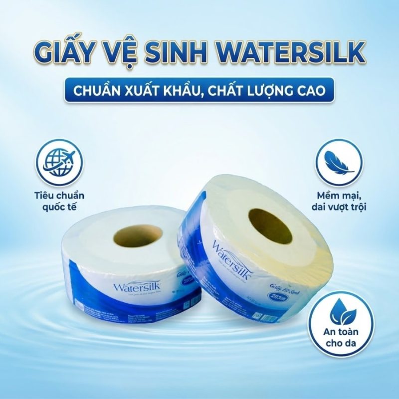 Giấy vệ sinh cuộn lớn Watersilk