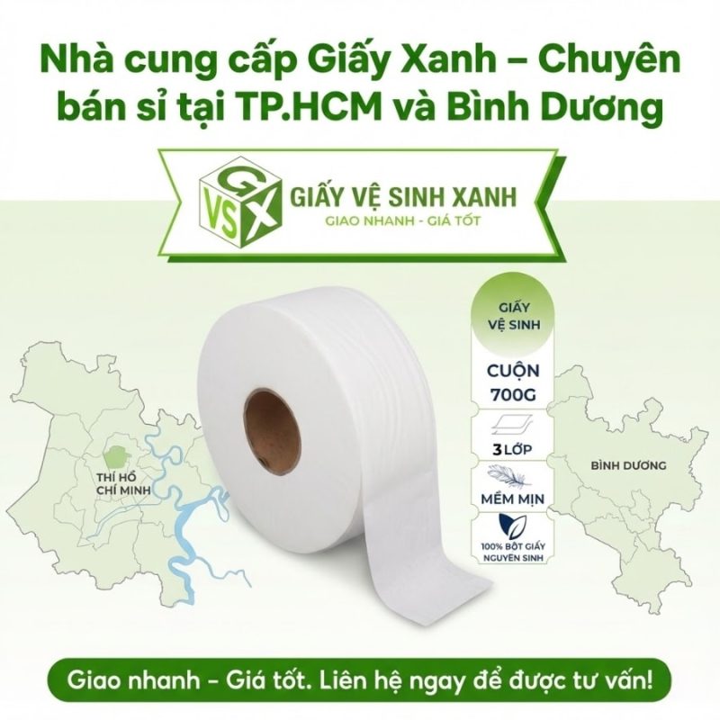 Giấy vệ sinh xanh bán sỉ cho khu công nghiệp