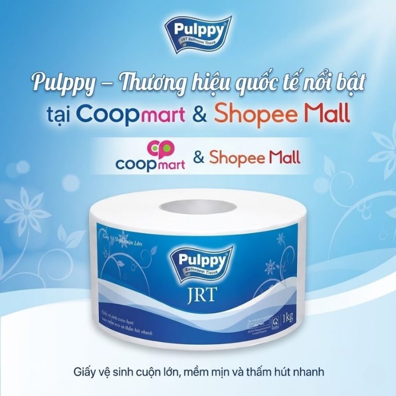 Giấy vệ sinh cuộn lớn Pulppy