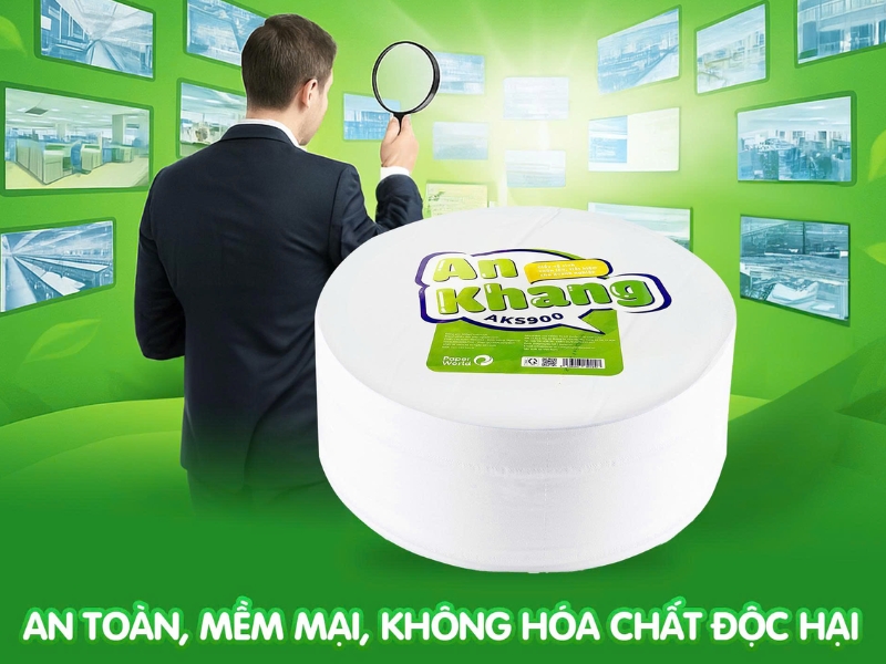 Giấy vệ sinh cuộn lớn cho trung tâm thương mại TPHCM