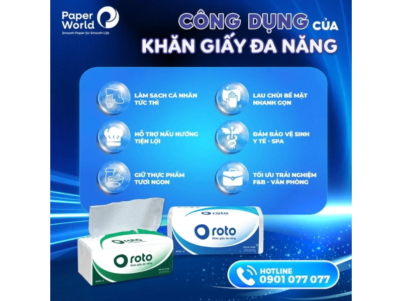 Công dụng chính trong sinh hoạt & kinh doanh của khăn giấy lau tay đa năng