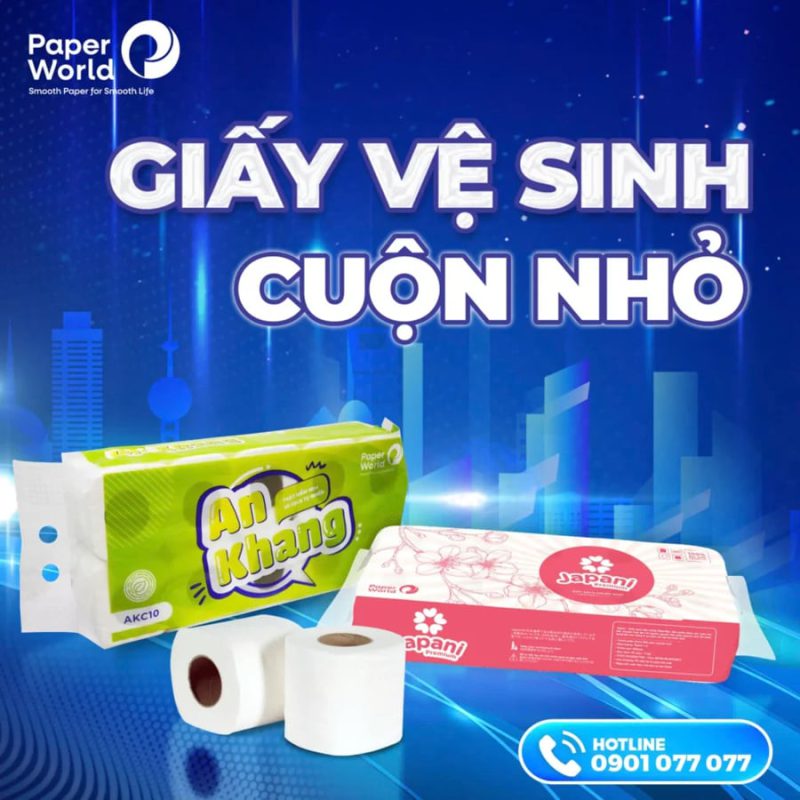 Giấy vệ sinh cuộn nhỏ cho gia đình