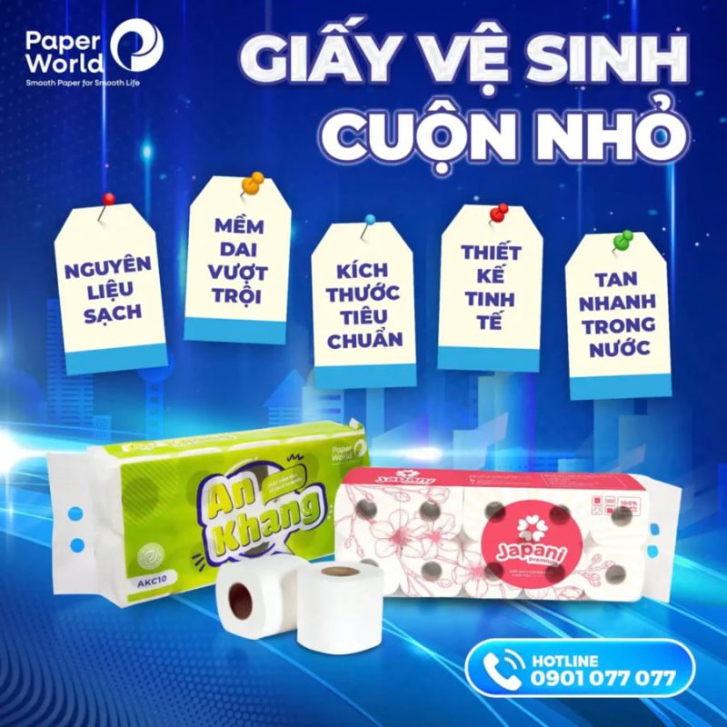 Đặc điểm giấy vệ sinh cuộn nhỏ