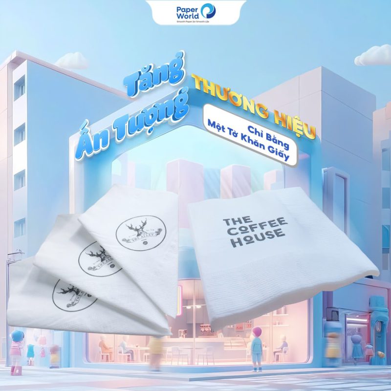 Tăng ấn tượng thương hiệu chỉ với khăn giấy in logo