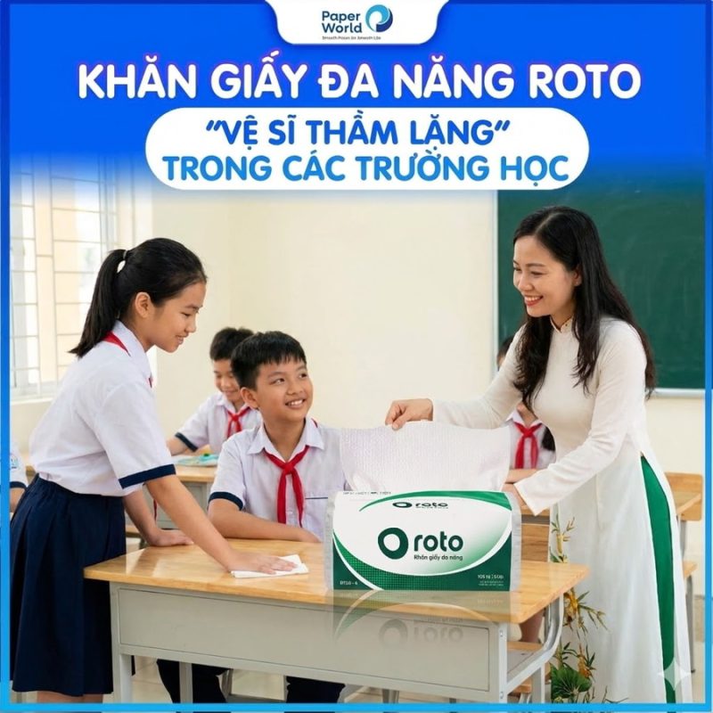 khăn giấy lau tay công nghiệp cho trường học chất lượng