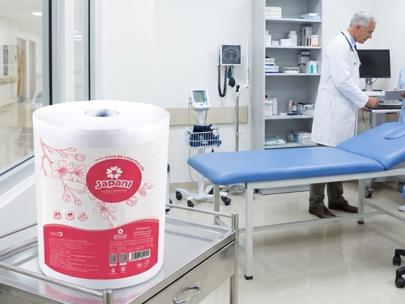 Khăn giấy lau tay cuộn lớn cho bệnh viện