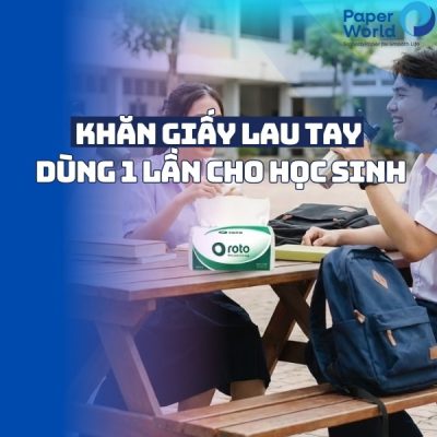 Khăn giấy lau tay dùng 1 lần cho học sinh
