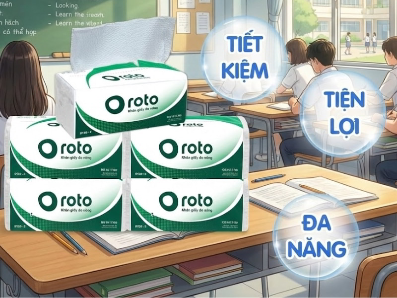 Khăn giấy lau tay dùng cho học sinh cấp 1