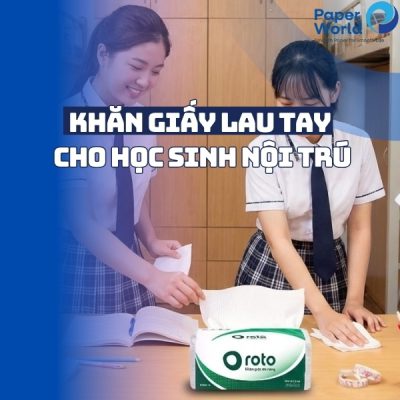 Khăn giấy lau tay dùng cho học sinh nội trú