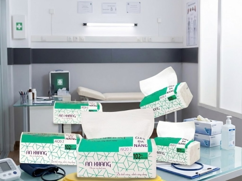 Khăn giấy lau tay kháng khuẩn cho phòng khám
