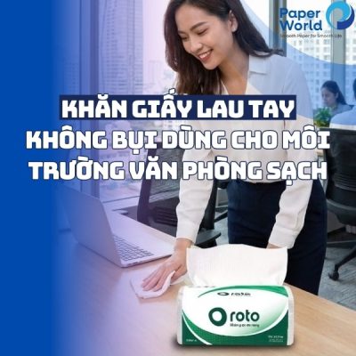 Khăn giấy lau tay không bụi dùng cho môi trường văn phòng sạch