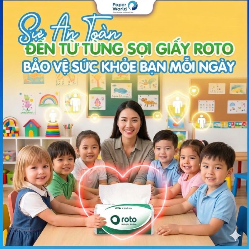 Khăn giấy lau tay phù hợp với học sinh mẫu giáo