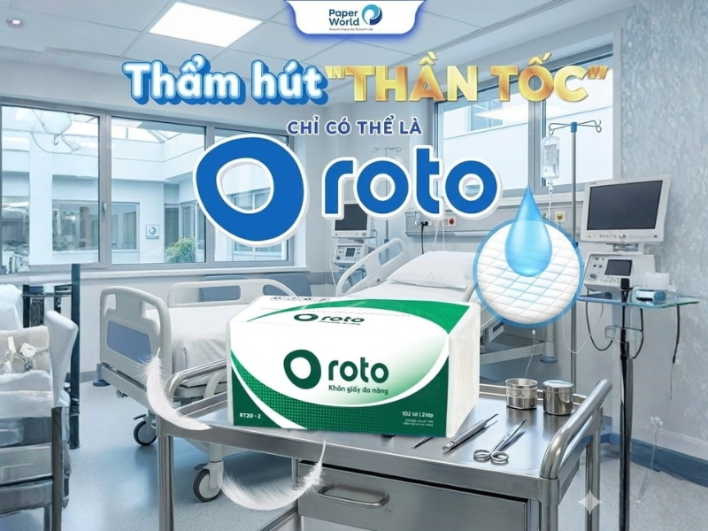 Khăn giấy lau tay thấm nhanh cho khu vực rửa tay bệnh viện