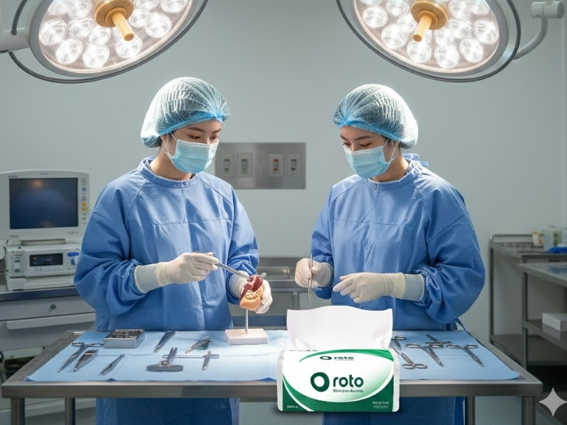 Khăn giấy y tế dùng lau tay phẫu thuật