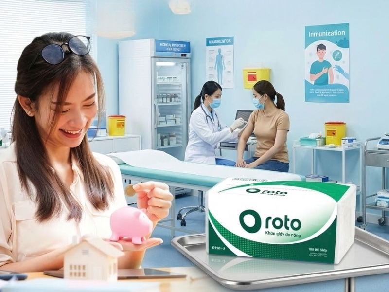 Khăn giấy y tế dùng trong phòng tiêm chủng