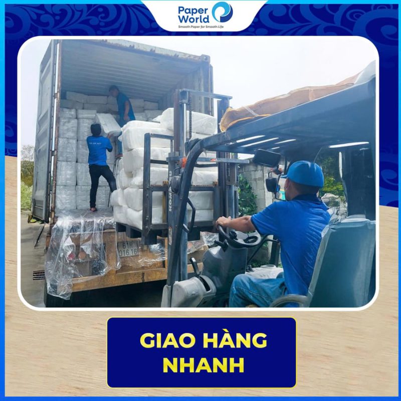 Thế Giới Giấy cung cấp dịch vụ giao hàng nhanh