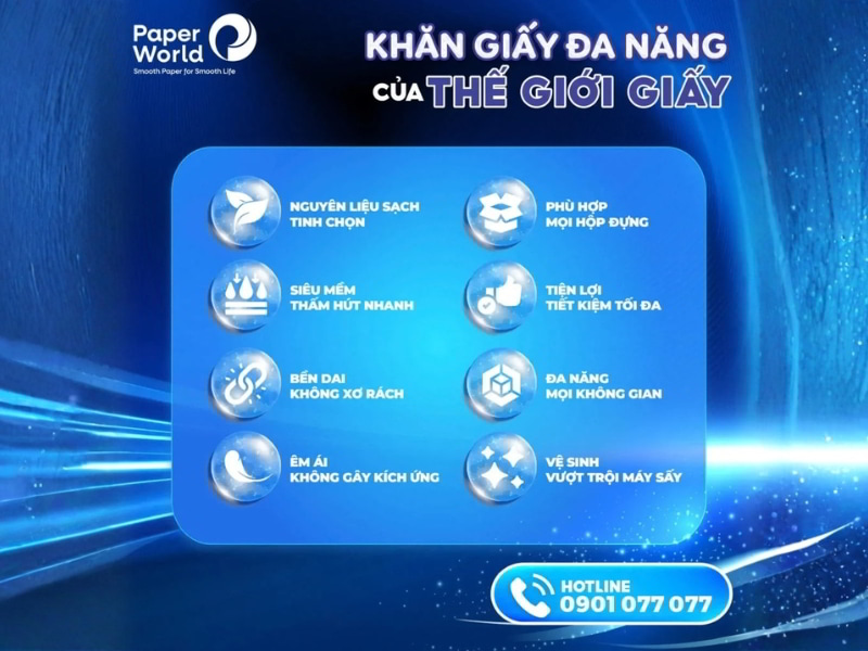 Lợi ích của khăn giấy đa năng của Thế Giới Giấy
