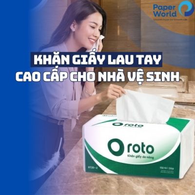 Khăn giấy lau tay cao cấp cho nhà vệ sinh trung tâm thương mại