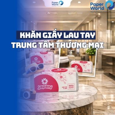 Khăn giấy lau tay cao cấp dùng cho nhà vệ sinh trung tâm thương mại