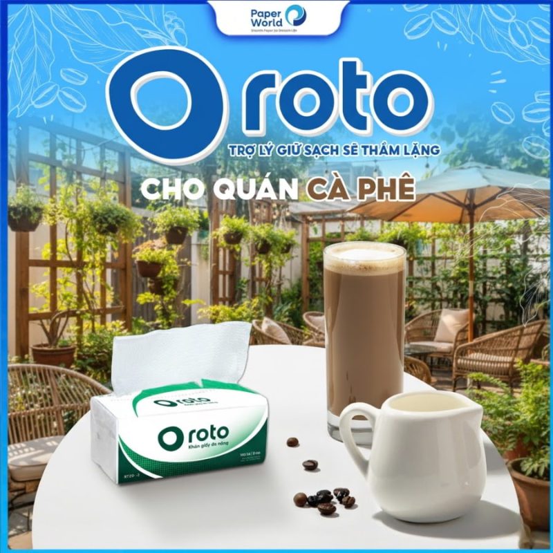 Khăn giấy lau tay cho quán cafe sân vườn