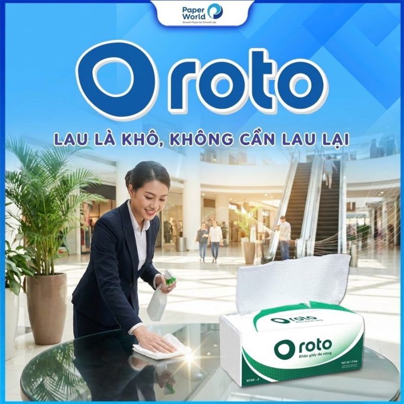 Khăn giấy lau tay công nghiệp cho trung tâm thương mại