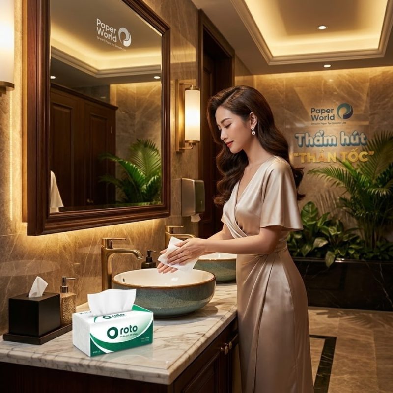 Khăn giấy lau tay dùng cho nhà vệ sinh ở Đà Nẵng