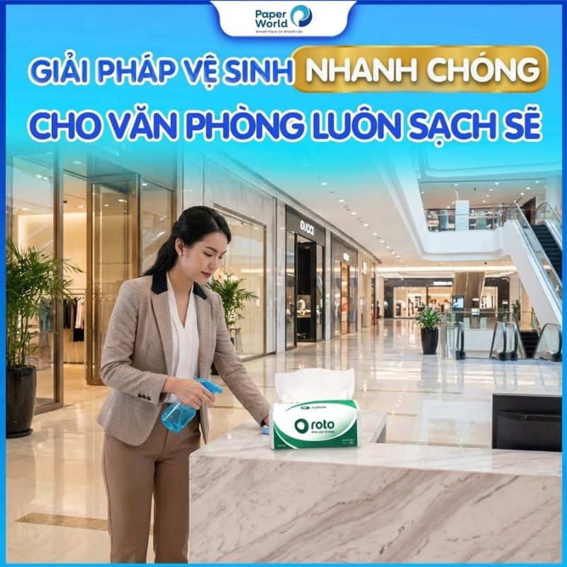 Khăn giấy lau tay dùng một lần cho trung tâm thương mại