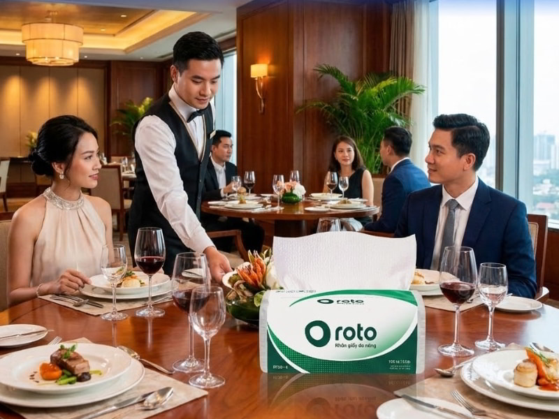 Khăn giấy lau tay dùng trong nhà hàng khách sạn