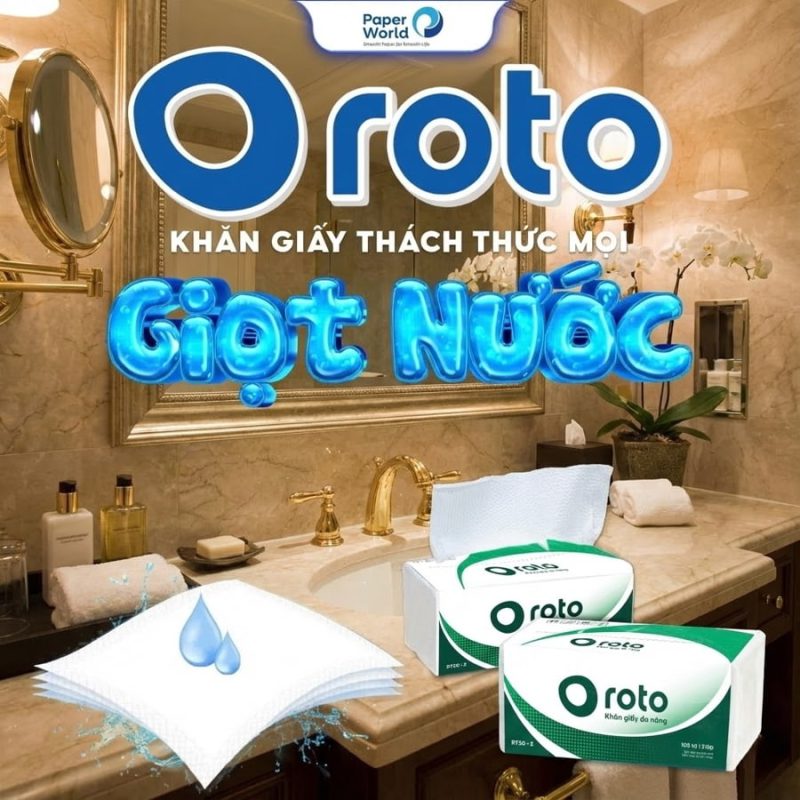 Khăn giấy lau tay dùng trong nhà vệ sinh khách sạn