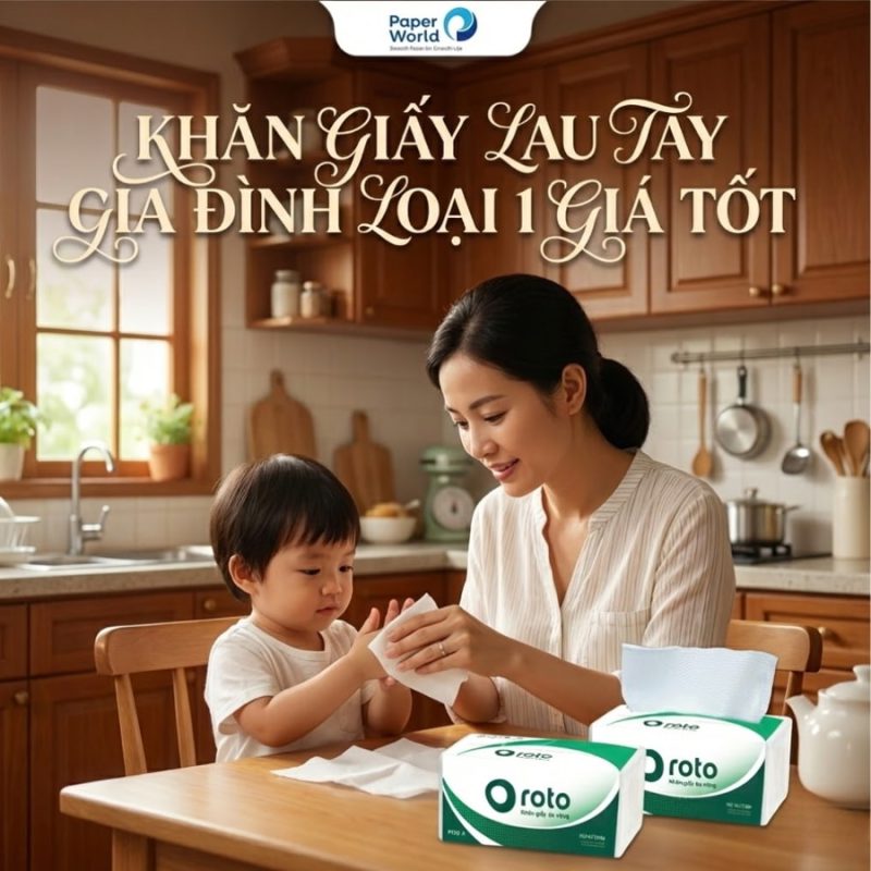 Khăn giấy lau tay gia đình loại 1 giá tốt