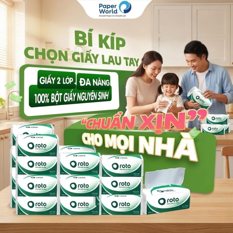 Khăn giấy lau tay gia đình số lượng lớn