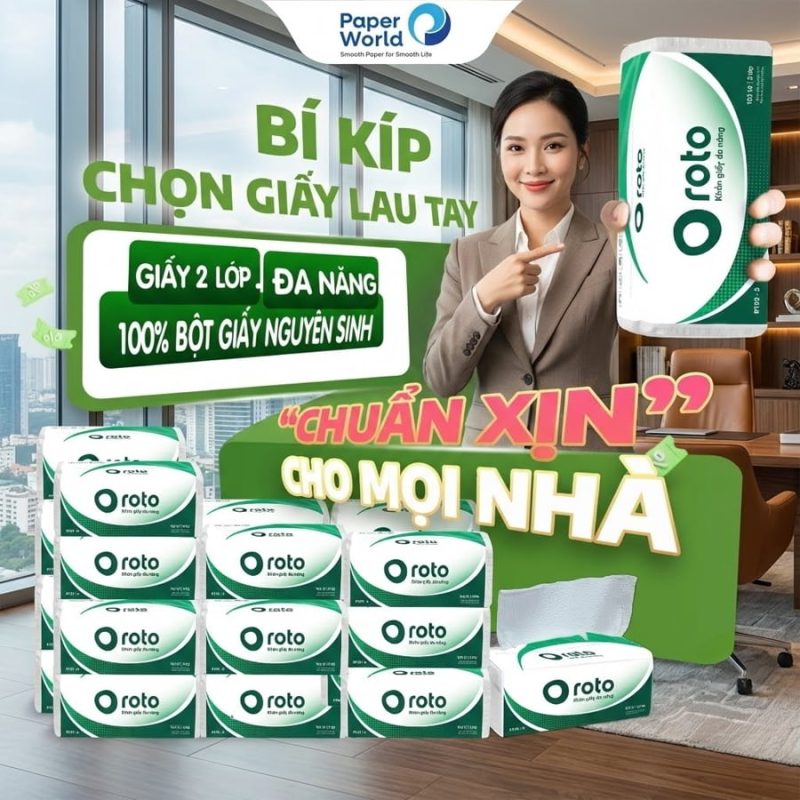 Khăn giấy lau tay giao định kỳ hàng tháng tại TP HCM