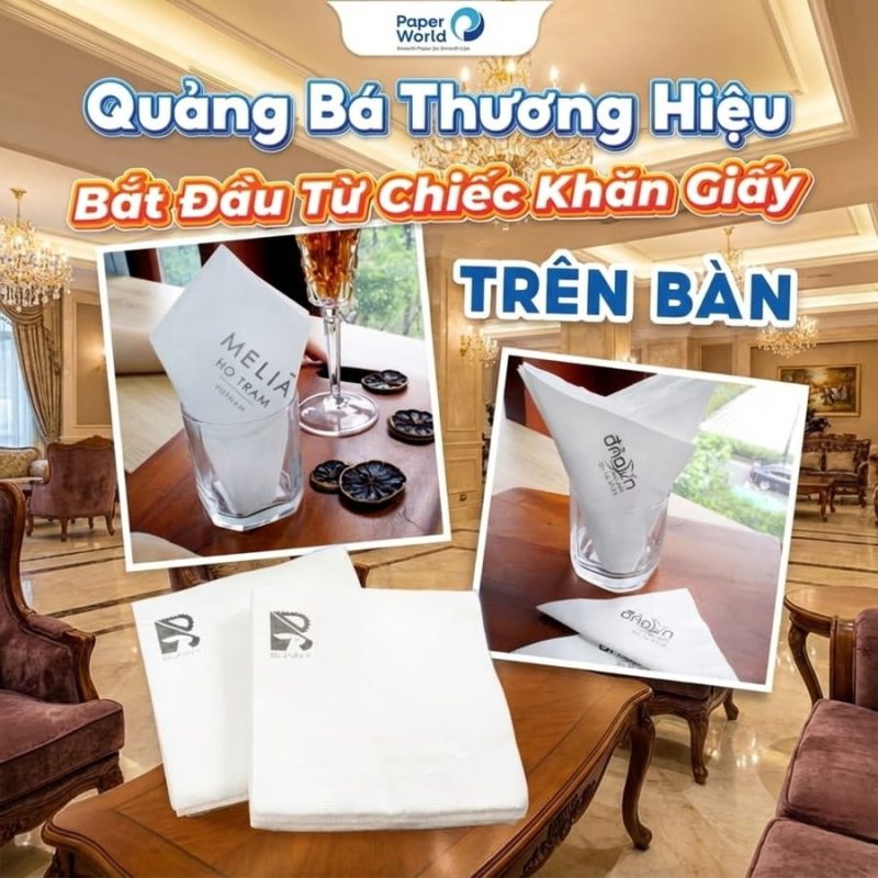 Khăn giấy lau tay khách sạn có bao bì riêng theo yêu cầu