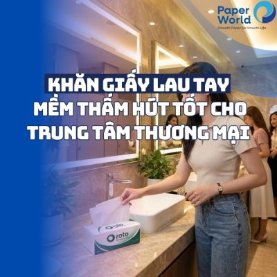 Khăn giấy lau tay mềm thấm hút tốt cho trung tâm thương mại