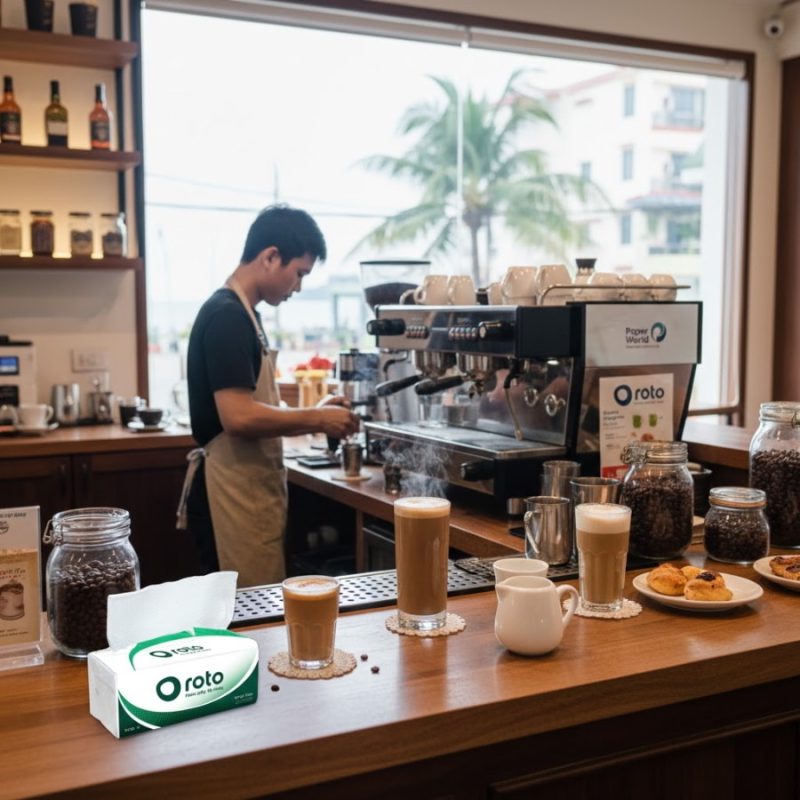 Khăn giấy lau tay quán cà phê cho quầy bar tại Vũng Tàu